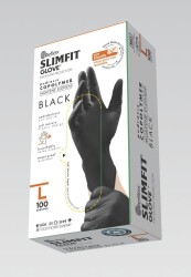 Reflex Slimfit Pudrasiz Siyah Eldiven L Beden 100′lü - Reflex