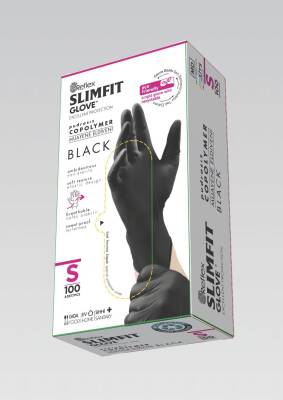 Reflex Slimfit Pudrasiz Siyah Eldiven S Beden 100′lü - 1