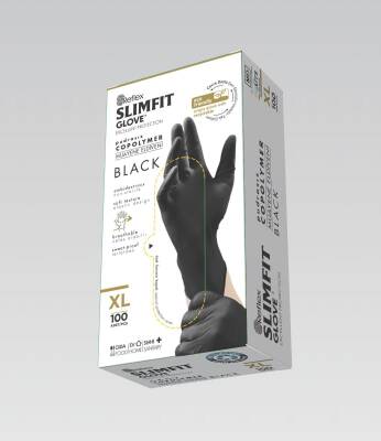 Reflex Slimfit Pudrasiz Siyah Eldiven XL Beden 100′lü - 1