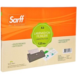 Sarff Laminasyon Filmi 125 Mikron A3 100’lü Kutu - Sarff