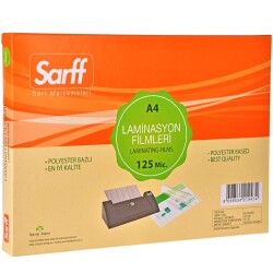 Sarff Laminasyon Filmi 125 Mikron A4 100’lü Kutu - Sarff