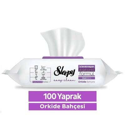 Sleepy Yüzey Temizlik Havlusu Orkide Bahçesi 100'lü - 1