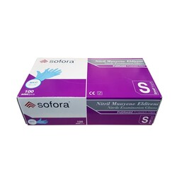 Sofora Nitril Pudrasız Muayene Eldiveni Small 100`lü - Sofora