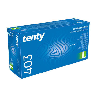 Tenty 403 Plus Nitril Pudrasız Muayene Eldiveni L Beden - 1