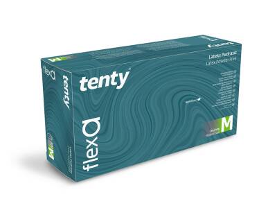 Tenty Flex A Muayene Eldiveni Latex Pudrasız M Beden 100'lü - 1