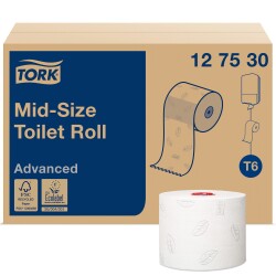 Tork Advanced Çift Rulo Orta Boy Tuvalet Kağıdı - Çift Katlı - 100 metre - 27`li Rulo - Tork