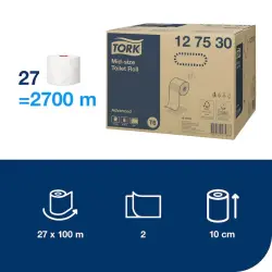 Tork 127530 Advanced Çift Rulo Tuvalet Kağıdı 100 Mt 27'li Rulo - 3