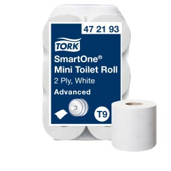 Tork Advanced SmartOne Mini Tuvalet Kâğıdı - Çift Katlı - 111 metre - 12`li Rulo - Tork