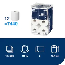 Tork 472193 Smartone Mini İçten Çekmeli Tuvalet Kağıdı Advanced 112 Mt 12'li Rulo - 4