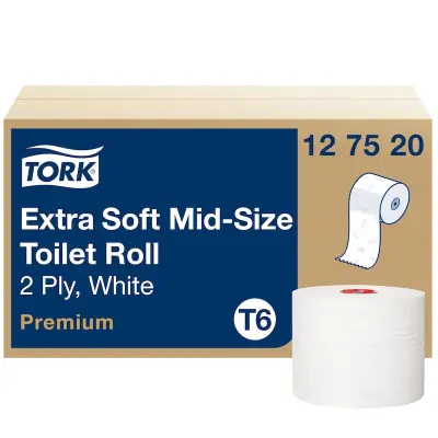 Tork 127520 Çift Rulo Tuvalet Kağıdı Premium 90 Mt 27'li Rulo - 1