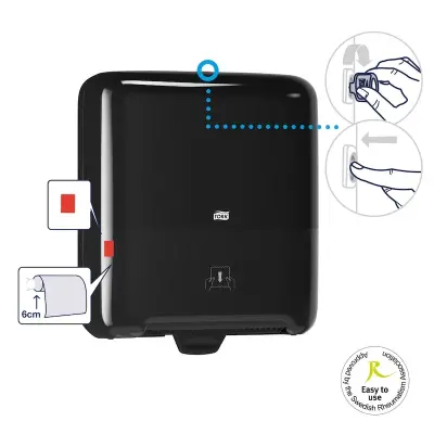 Tork 551008 Matic Hareketli Kağıt Havlu Rulo Dispenseri Siyah - 6