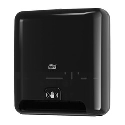 Tork Matic Sensörlü (Fotoselli) Hareketli Kağıt Havlu Dispenseri - Siyah - Tork