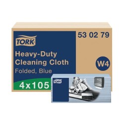 Tork Nonwoven Temizlik Bezi Ağır Kirler Z Katlı Mavi 105*4 - Tork