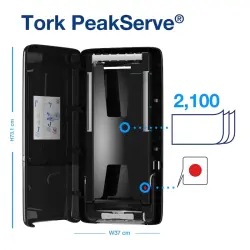 Tork 552508 Peakserve® Continuous™ Kağıt Havlu Dispenseri Siyah - 6