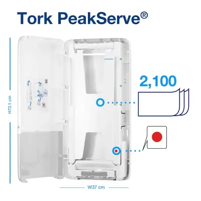 Tork 552500 Peakserve® Continuous™ Kağıt Havlu Dispenseri Beyaz - 6