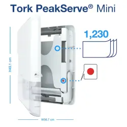 Tork 552550 PeakServe® Mini Continuous™ Kağıt Havlu Dispenseri Beyaz - 6