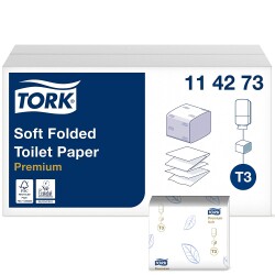 Tork Premium Yumuşak Katlamalı Tuvalet Kâğıdı - Çift Katlı - 252 Yaprak - 30 Paket - Tork