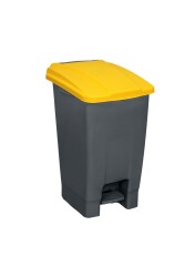 Uğurlar Plastik Konteyner Pedallı Sarı Kapaklı Çöp Kovası 70 Lt - Uğurlar